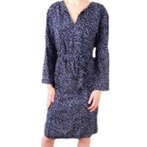 beachlunchlounge Navy Patterned Midi Dress Beach Cover-up
